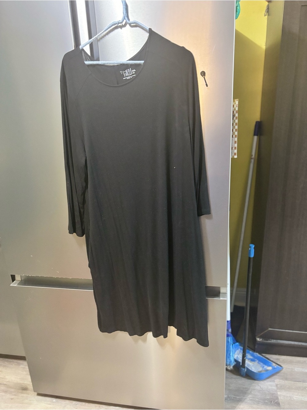 Time and Tru Black Long Sleeve Swing Dress